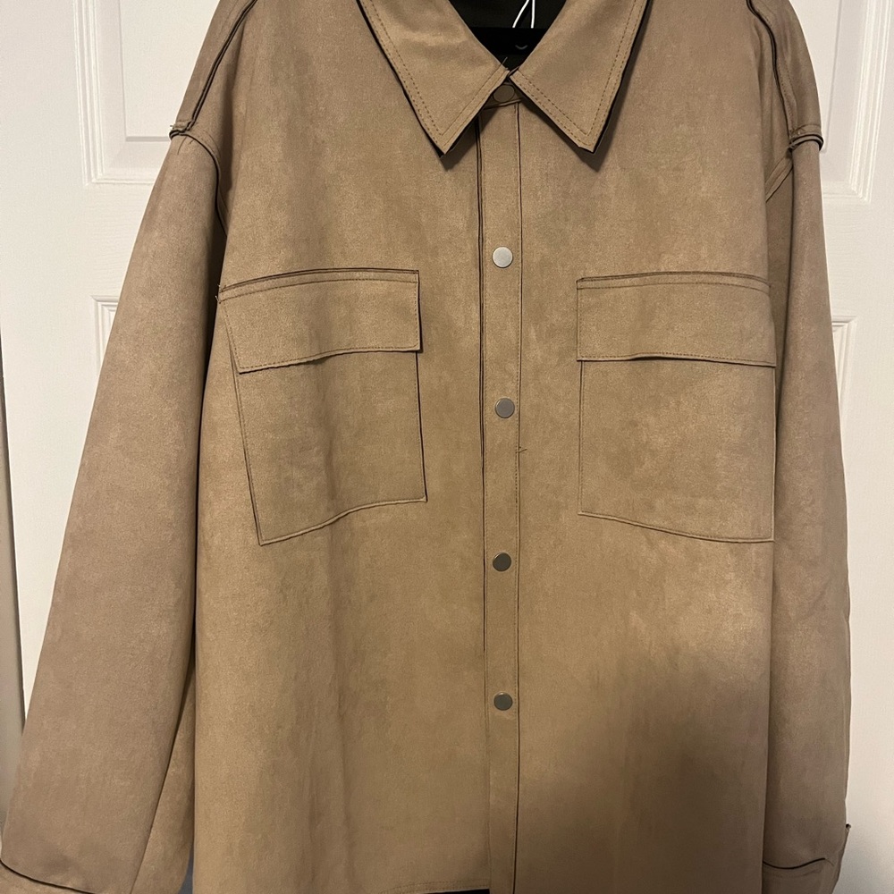 XXXL Faux Suede shirt jacket(never worn)